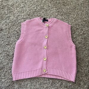 Zara Pink Sleeveless Sweater Vest